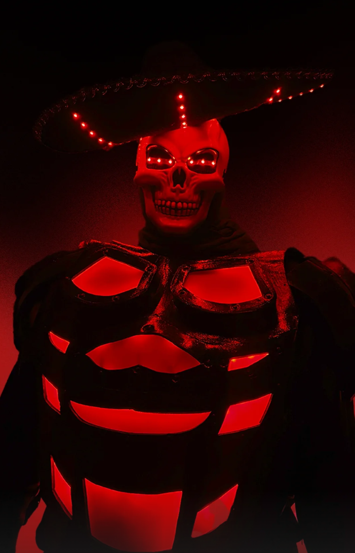 Robô de LED Tequileiro em festa